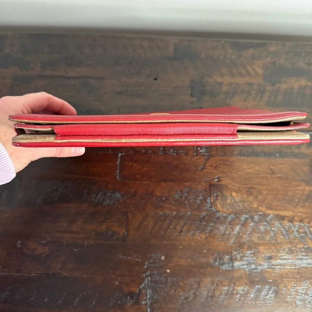 Tory Burch iPad Case Red Saffiano Leather